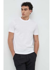 Emporio Armani t-shirt in cotone colore bianco con applicazione