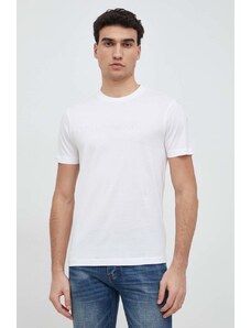 Emporio Armani t-shirt in cotone colore bianco con applicazione