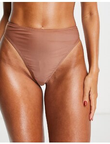 Brave Soul - Slip bikini a vita alta marrone