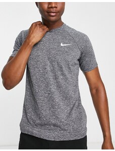Nike Swimming - Hydroguard - T-Shirt a maniche corte grigio scuro mélange
