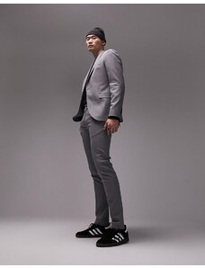 Topman - Pantaloni da abito super skinny elasticizzati grigi-Grigio