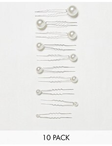 Easilocks - Fermagli per capelli Pearl Collection - Confezione da 10-Nessun colore