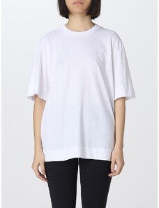 T-shirt Ganni in misto cotone con logo stampato a contrasto