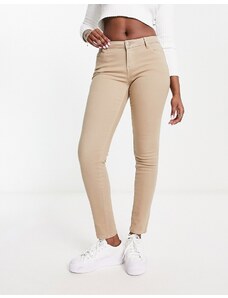Morgan - Jeans skinny a vita bassa color cammello-Neutro
