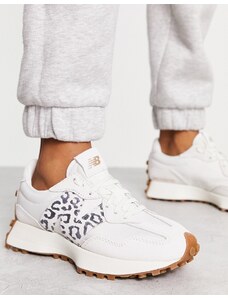 New Balance - 327 - Sneakers bianco sporco con stampa leopardata
