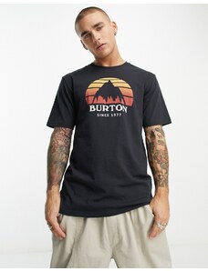 Burton Snowboards Burton - Snow Underhill - T-shirt nera a maniche corte-Black