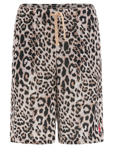 Freddy Pantaloncini in french terry con stampa leopardata all over