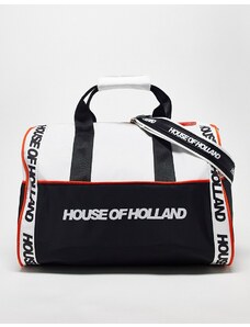 House of Holland - Borsa grande nera con logo-Nero