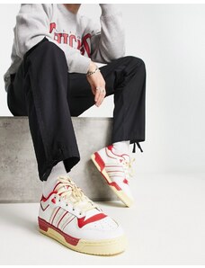 adidas Originals - Rivalry Low 86 - Sneakers bianche e rosse-Bianco