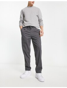 Pull&Bear - Pantaloni eleganti testurizzati grigi - In esclusiva per ASOS-Grigio