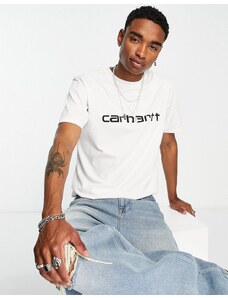 Carhartt WIP - T-shirt bianca con scritta-Bianco