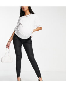 ASOS Maternity ASOS DESIGN Maternity - Ultimate - Jeans skinny neri spalmati-Nero
