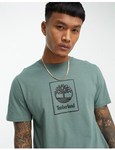Timberland - Stack - T-shirt verde con logo