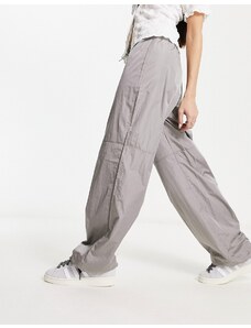 Daisy Street - Pantaloni stile paracadutista grigio argento con coulisse