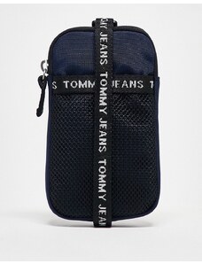 Tommy Jeans - Essential - Portacellulare nero con fettuccia con logo-Black