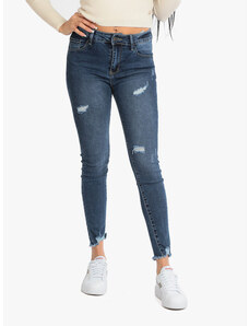 New Collection Jeans Slim Fit Con Strappi Da Donna Taglia L