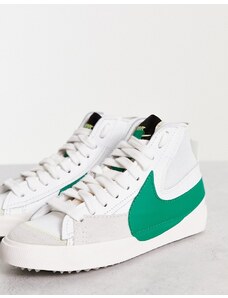 Nike - Blazer '77 Jumbo Mid - Sneakers alte bianche e verdi-Bianco