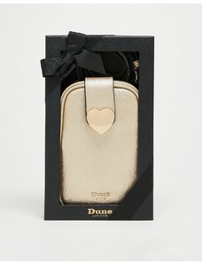 Dune - Porta cellulare piccolo con tracolla oro con cuore