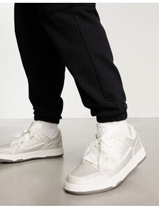 ASOS DESIGN - Sneakers bianche con strass-Bianco