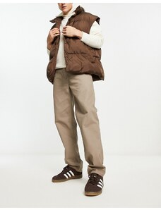 New Look - Pantaloni marroni dritti con 5 tasche-Brown