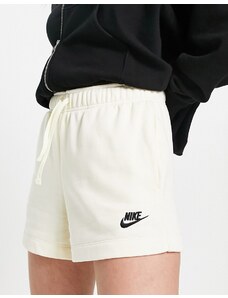 Nike Club - Pantaloncini felpati color crema-Bianco