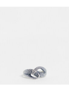 ASOS DESIGN - Anello in argento sterling con serpente attorcigliato