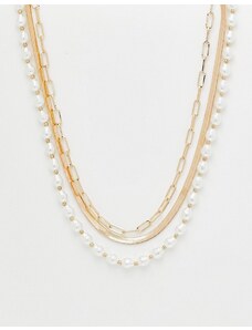 ALDO - Mallory - Collana multifilo color oro e con perle