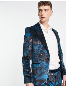Twisted Tailor - Oil Slick - Giacca da abito in velluto multicolore