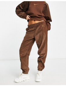 Nike Air - Joggers in tessuto a coste color marrone cacao