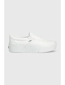 Vans scarpe da ginnastica Classic Slip-On Stackform donna colore bianco VN0A7Q5RW001