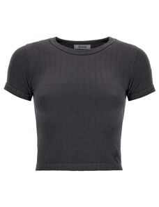 Freddy T-shirt cropped slim fit in tricot a costine