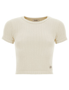 Freddy T-shirt cropped slim fit in tricot a costine