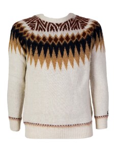 Maglione Jacquard Maglia Berna Uomo Berna Girocollo Rombi Rasato