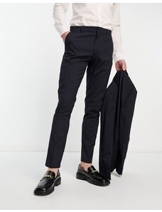 New Look - Pantaloni da abito skinny blu navy gessato
