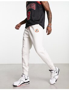 Jordan - Joggers in pile bianchi con logo-Bianco