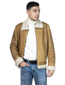 Leather Trend Franco - Giacca Uomo Cuoio in vero montone Shearling