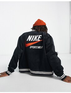 Nike - Trend - Giacca bomber nera con logo sul retro-Nero