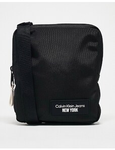 Calvin Klein Jeans - Sport Essential - Borsa a tracolla stile reporter nera-Black