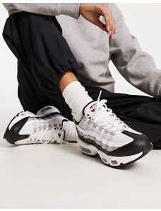 Nike - Air Max 95 - Sneakers bianche, nere e grigie-Bianco