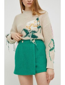Red Valentino shorts in lana colore verde