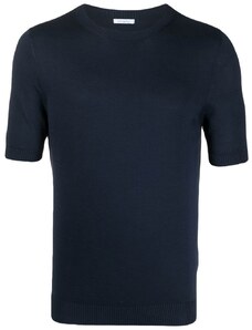 Malo T-shirt in maglia blu navy