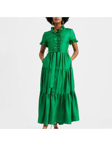 La DoubleJ Dresses gend - Long & Sassy Dress Tinta Unita Verde S 100% Silk