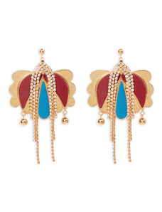 LaDoubleJ Jewelry gend - Tulip Earrings Oro Bordeaux One Size 80% Brass 10% Glass 8% Plastic 2% Enamel