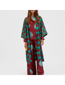 La DoubleJ Loungewear gend - Silk Robe Sfere Grandi Verde XS 100%SILK