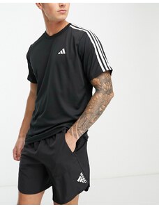 adidas performance adidas - Training Essential - T-shirt nera con 3 strisce-Black