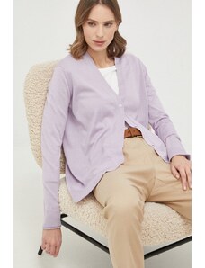 Max Mara Leisure maglione di seta colore violetto
