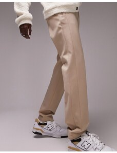Topman - Pantaloni skinny color pietra con pannelli laterali-Neutro