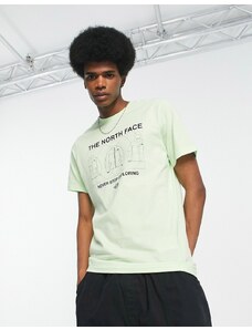The North Face - Coordinates - T-shirt verde con stampa sul petto