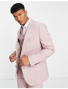 ASOS DESIGN - Giacca da abito Oxford elegante skinny rosa polvere