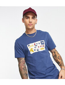 The North Face - Leaf Drawing - T-shirt blu navy con stampa sul petto - In esclusiva per ASOS